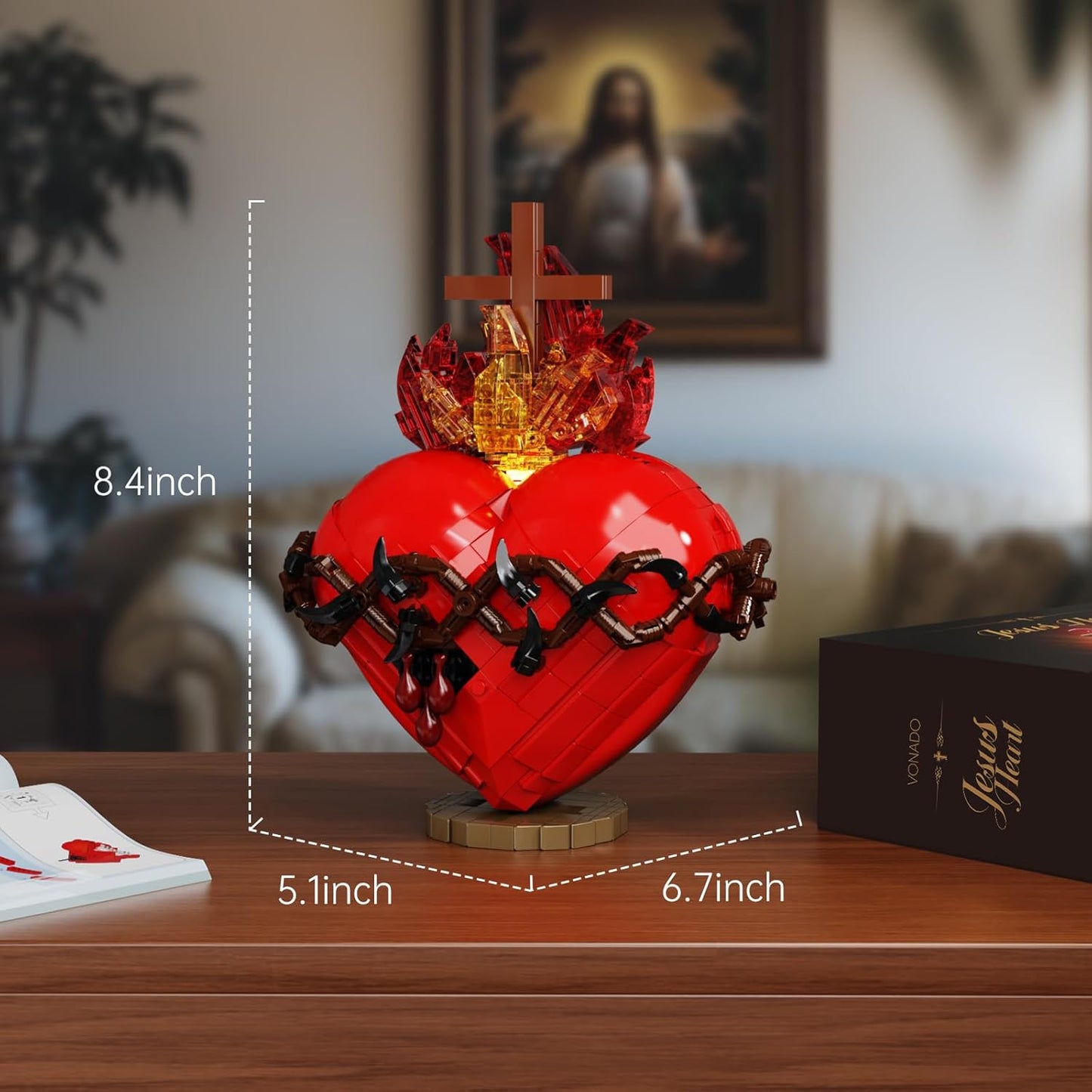 Sacred Heart of Jesus – 625-Piece Cross Building Kit